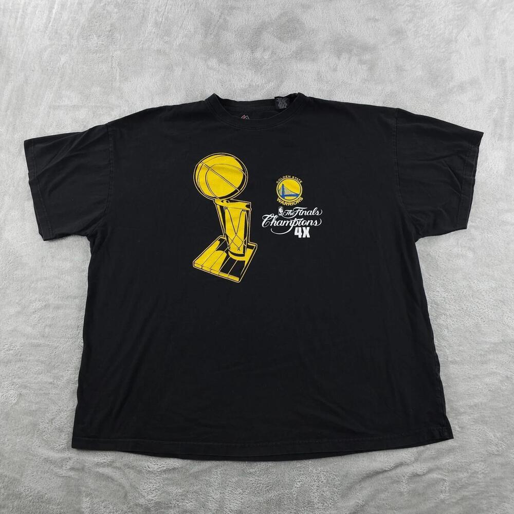 Golden State Warriors Shirt Mens 4Xl Big Black 2015 Champions Finals Majestic